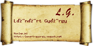 Lénárt György névjegykártya