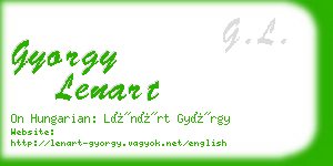 gyorgy lenart business card